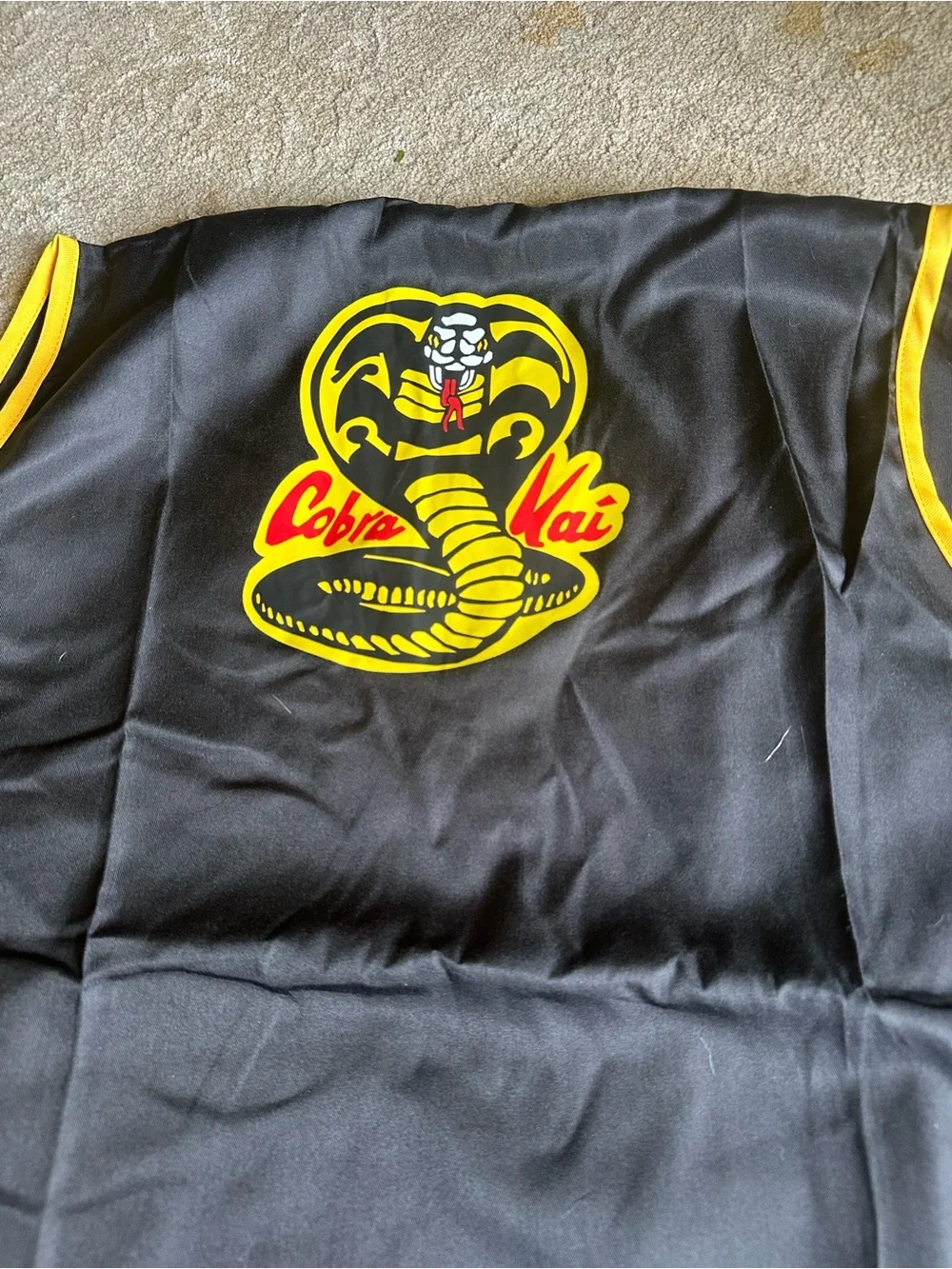 Kids Black and Yellow Ninja Costume Vest & Pants
